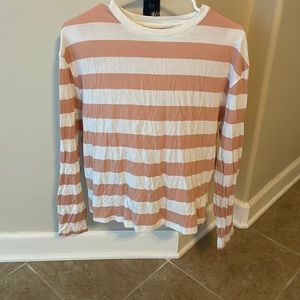 A New Day striped pink and white long sleeve